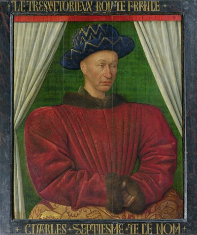 Portrait of Charles VII by Jean Fouquet